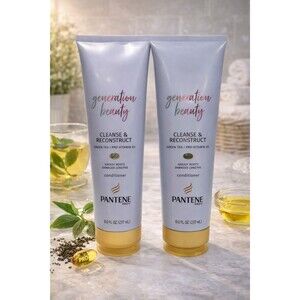 2 PACK Pantene Generation Beauty Cleanse & Reconstruct Hair Conditioner 8oz each